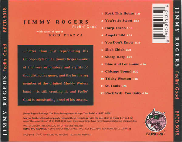 Jimmy Rogers - Feelin' Good CD Import