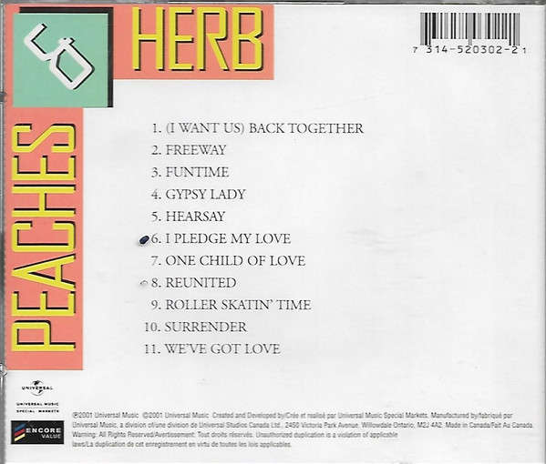 Peaches & Herb - At Their Best CD Import