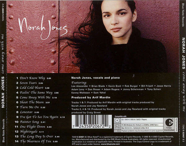 Norah Jones - Come Away With Me CD Import