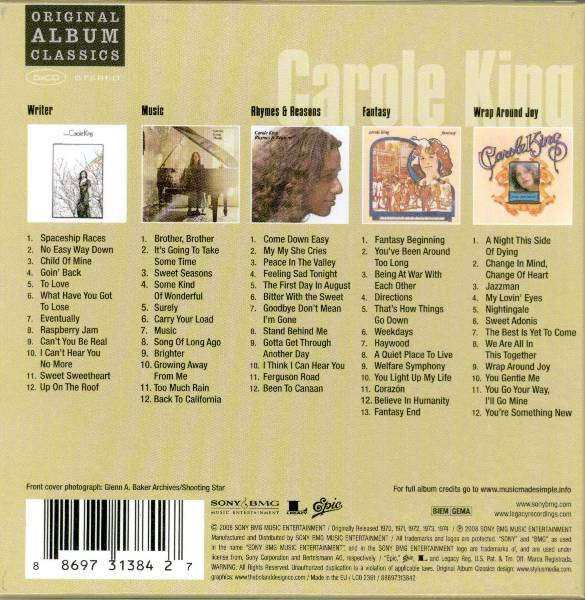 Carole King - Original Album Classics 5x CD Boxset Import