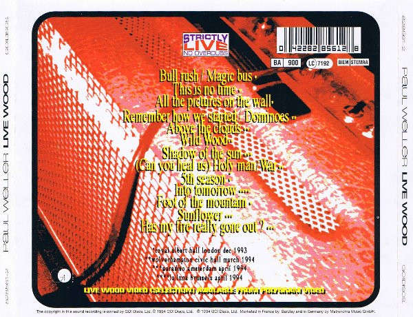 Paul Weller - Live Wood CD Import
