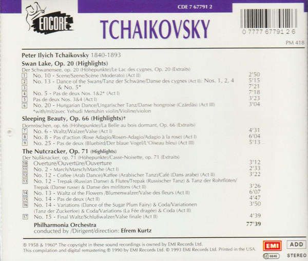 Tchaikovsky - Excerpts / Querschnitt / Extraits CD Import