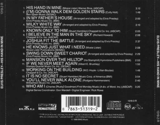 Elvis Presley - His Hand In Mine CD Import
