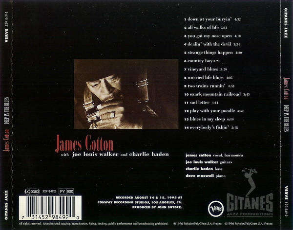 James Cotton & Joe Louis Walker & Charlie Haden - Deep In the Blues CD Import