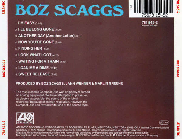 Boz Scaggs - Boz Scaggs CD Import