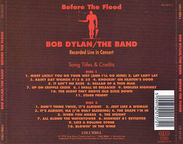 Bob Dylan / The Band - Before the Flood Double CD Import