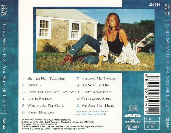Carly Simon - Have You Seen Me Lately? CD Import
