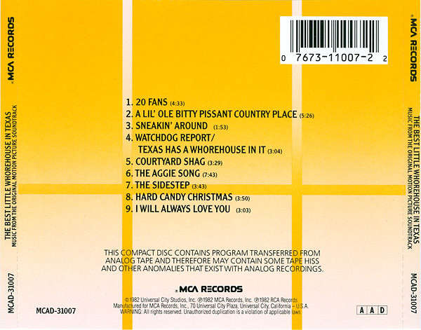 Soundtrack - Best Little Wh*rehouse In Texas CD Import