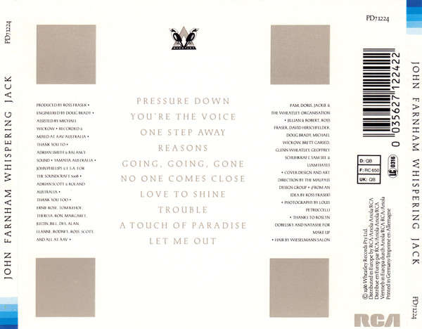 John Farnham - Whispering Jack CD Import