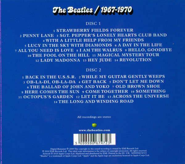 The Beatles - 1967-1970 Double CD Import (Gatefold Digipak)