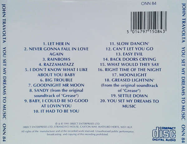 John Travolta - You Set My Dreams To Music (Best of) CD Import