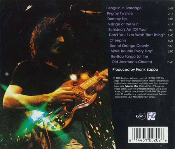 Zappa & Mothers - Roxy & Elsewhere CD Import