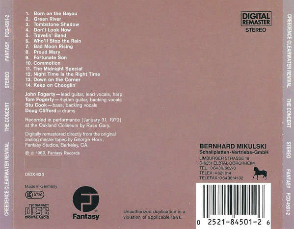 Creedence Clearwater Revival - The Concert CD Import
