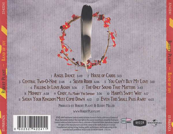 Robert Plant - Band of Joy CD Import