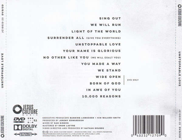 Jesus Culture & Chris Quilala & Kim Walker-Smith - Unstoppable Love CD & DVD Import
