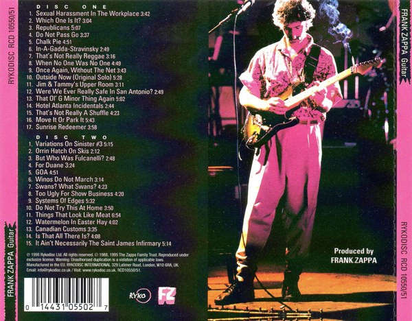 Frank Zappa - Guitar Double CD Import