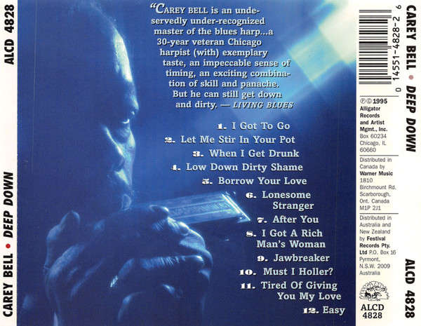 Carey Bell - Deep Down CD Import