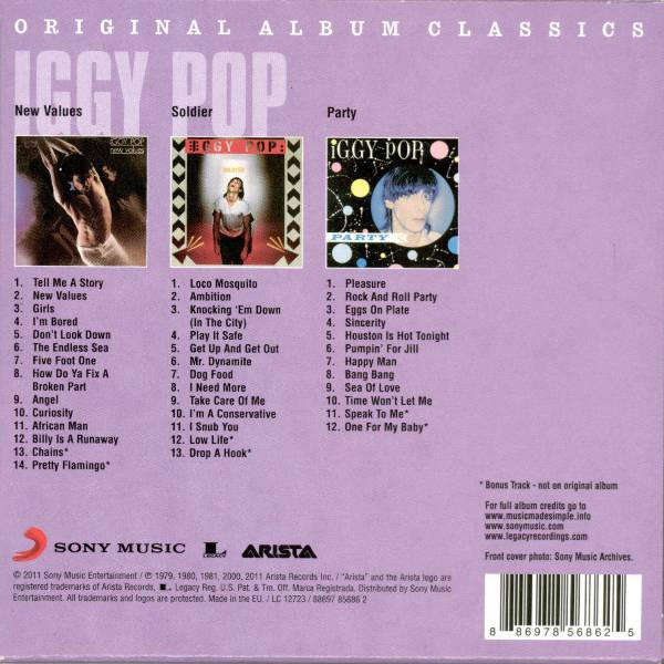 Iggy Pop - Original Album Classics 3x CD Import Box Set