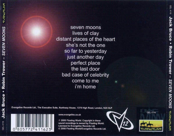 Jack Bruce & Robin Trower - Seven Moons CD Import