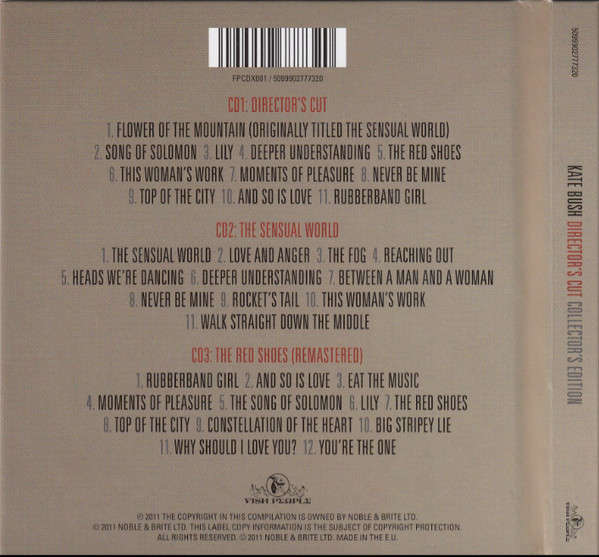 Kate Bush - Director's Cut Triple CD Import Digipak Book