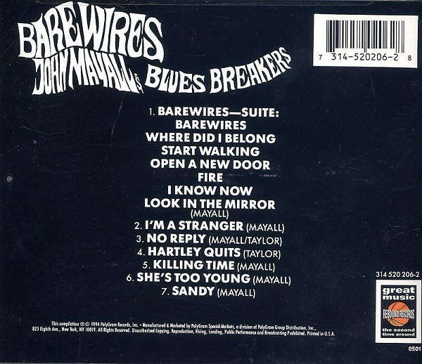 John Mayall's Bluesbreakers - Bare Wires CD Import