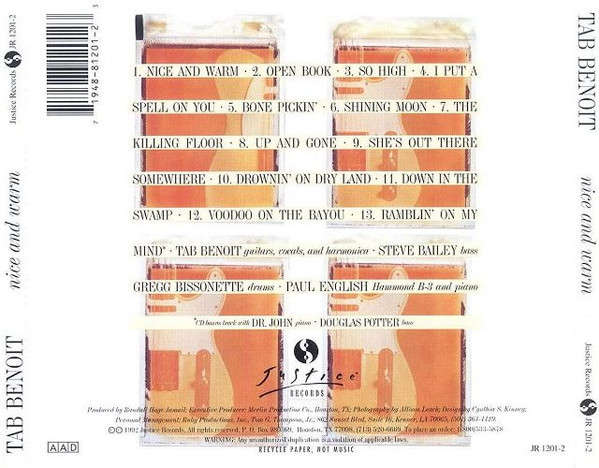 Tab Benoit - Nice & Warm CD Import