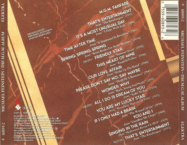 Michael Feinstein - MGM Album CD Import