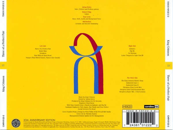 King Crimson - Three of a Perfect Pair CD Import