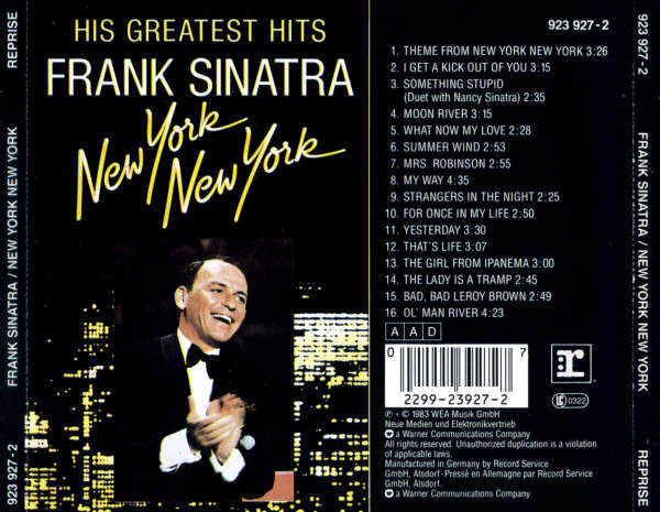 Frank Sinatra - New York New York (His Greatest Hits) CD Import