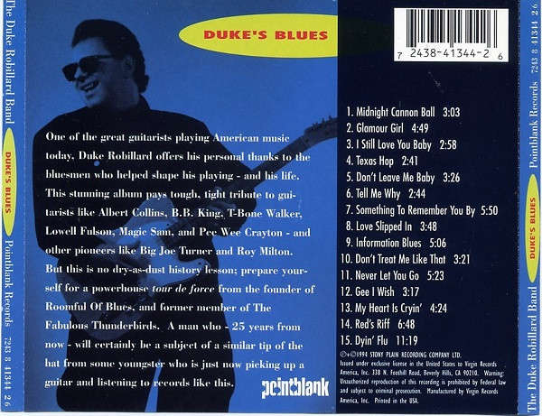 Duke Robillard Band  Duke's Blues CD Import