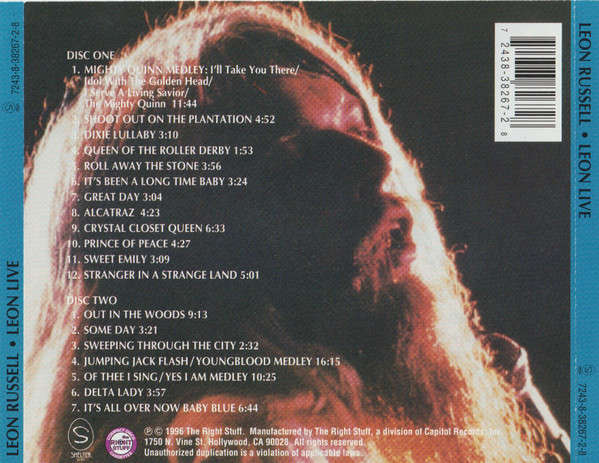 Leon Russell - Leon Live Double CD Import