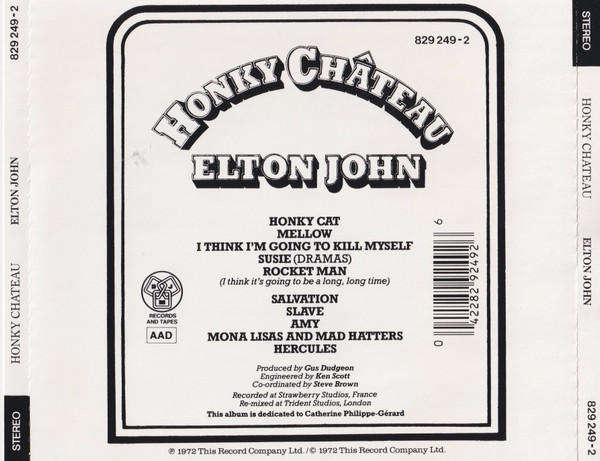 Elton John - Honky Chateau CD Import