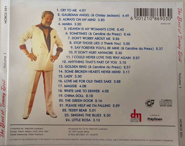 Tommy Dell - Best of CD