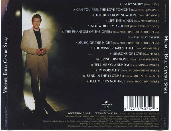 Michael Ball - Centre Stage CD Import