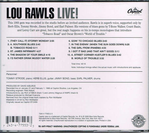 Lou Rawls - Live! CD Import