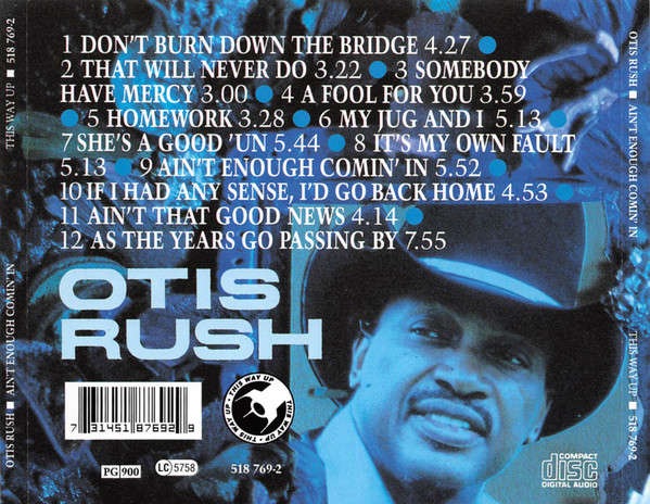 Otis Rush - Ain't Enough Comin' In CD Import