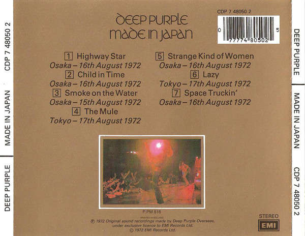 Deep Purple - Made In Japan CD Import
