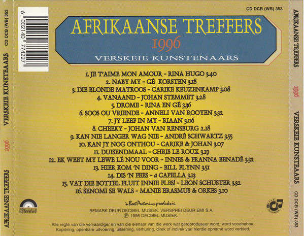 Various - Afrikaanse Treffers 1996 CD
