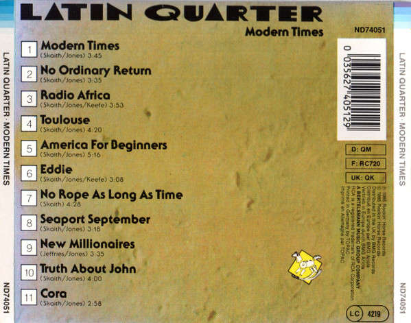 Latin Quarter - Modern Times CD Import