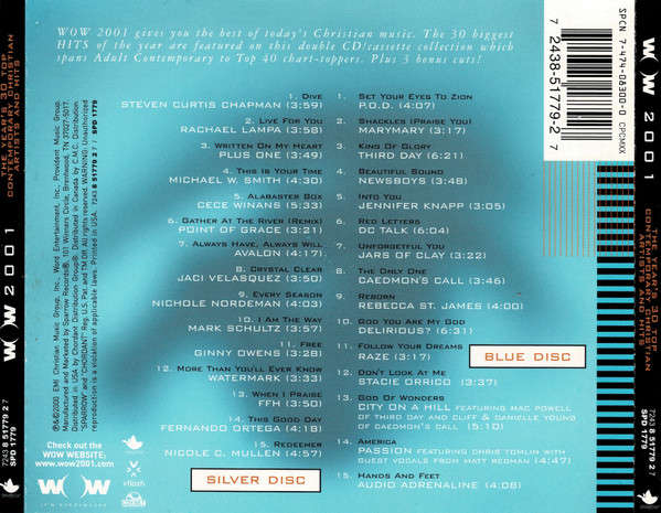 Various - WOW 2001 Double CD