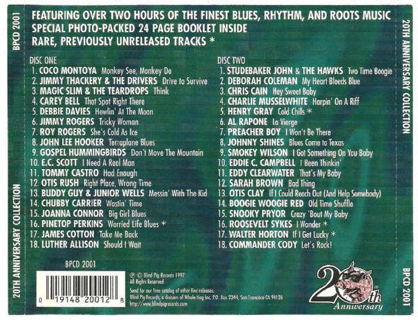 Various - Blind Pig Records 20th Anniversary Collection Double CD Import