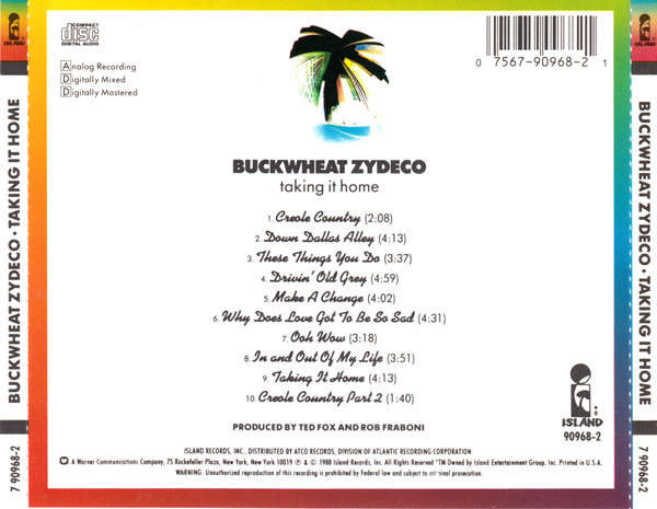 Buckwheat Zydeco - Taking It Home CD Import