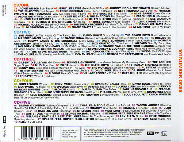 Various - 101 Number Ones 5x CD Import