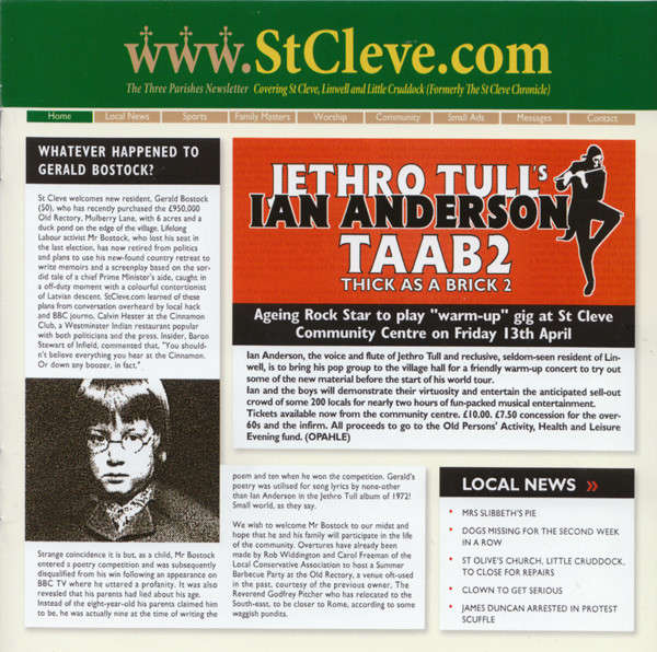 Ian Anderson - TAAB2 CD Import