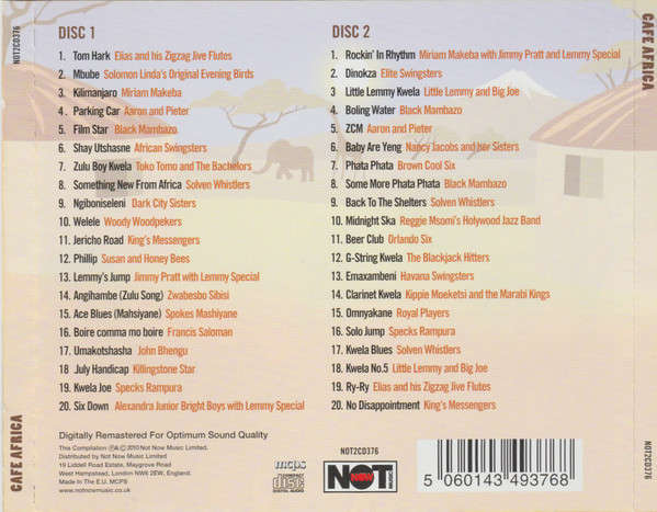 Various - Cafe Africa - 40 Original African Favourites Double CD Import