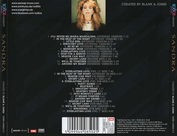 Sandra (Curated By Blank & Jones) - So80s (Soeighties) Presents Sandra Double CD Import