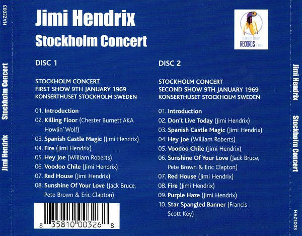 Jimi Hendrix - Stockholm Concert Double CD Import