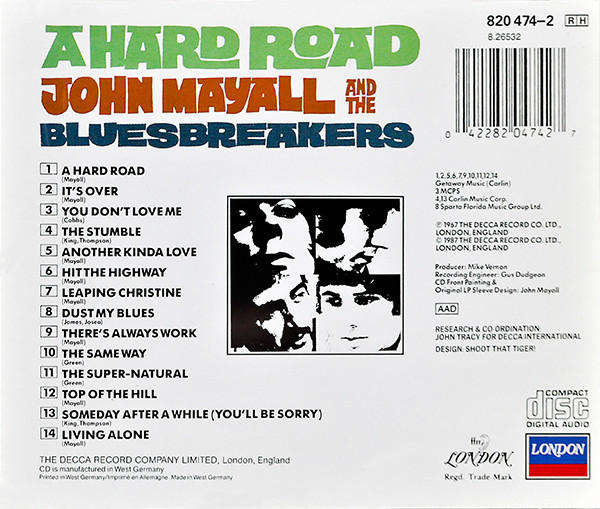 John Mayall & Bluesbreakers - A Hard Road CD Import