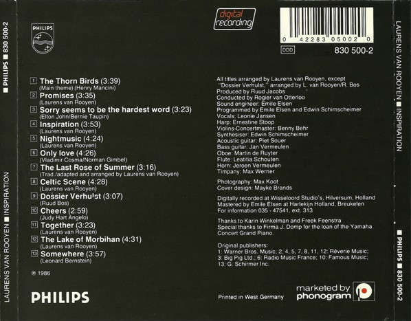 Laurens van Rooyen - Inspiration CD Import