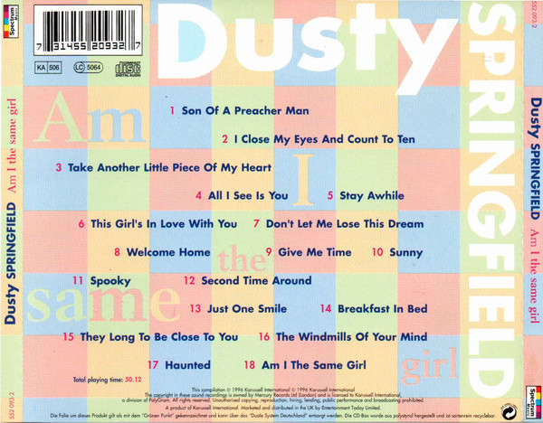 Dusty Springfield - Am I the Same Girl CD Import